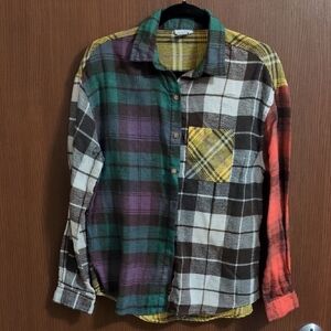 Rue21 Colorful Plaid Button-Down Shirt